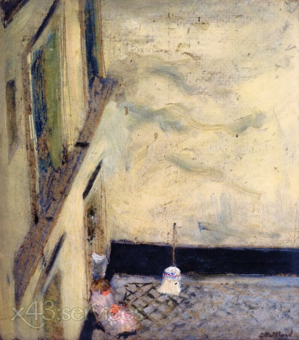 Edouard Vuillard - Besen im Hof von Rue Saint Honore 346 - Broom in the Yard at 346 Rue Saint Honore - zum Schließen ins Bild klicken